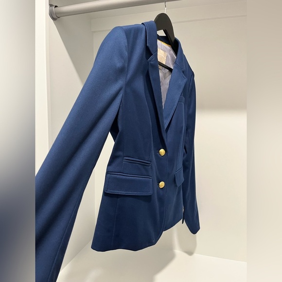 Banana Republic Factory Blazer in Navy with shiny gold buttons lined vintage 4 - Picture 3 of 12